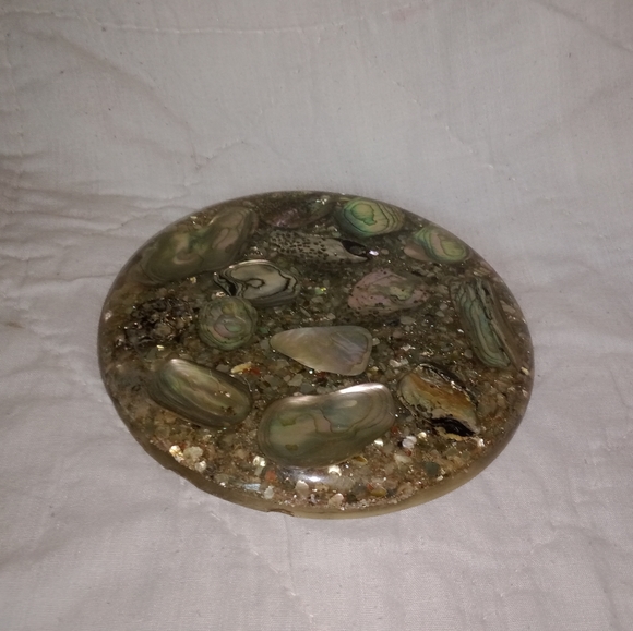 Trivet Hot Plate Shells Pacific Ocean Hyler Enterprises California Mid Century - Picture 10 of 12